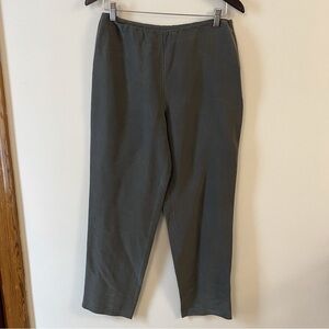 Eileen Fisher Gray Dress Pants Lightweight Side Zipper Close Tapered Leg Small